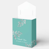 Modern Silver Floral Wedding Favors Box Bedankdoosjes (Geopend)