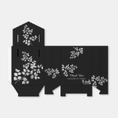 Modern Silver Floral Wedding Favors Box Bedankdoosjes (Uitgevouwen)