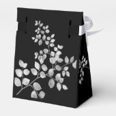 Modern Silver Floral Wedding Favors Box Bedankdoosjes (Achterkant)