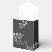 Modern Silver Floral Wedding Favors Box Bedankdoosjes (Geopend)