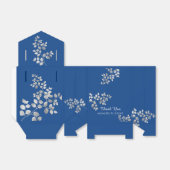 Modern Silver Floral Wedding Favors Box Bedankdoosjes (Uitgevouwen)