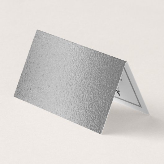 Modern Silver Foil Agenda Appointcard Visitekaartje (Achterkant)