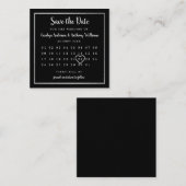 Modern Silver Foil Agenda bewaart de datum Informatiekaartje (Voorkant / Achterkant)