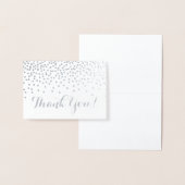 Modern Silver Foil Confetti Stippen Kraft Dank u Folie Kaarten (Display)
