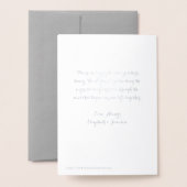 Modern Silver Foil Confetti Stippen Wedding Progra Folie Kaarten (Met envelop)