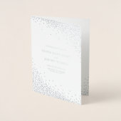 Modern Silver Foil Confetti Stippen Wedding Progra Folie Kaarten (Voorkant)