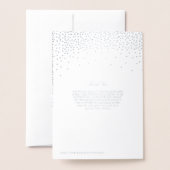 Modern Silver Foil Confetti Stippen Wedding Progra Folie Kaarten (Met envelop)