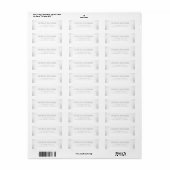 Modern Silver Foil Confetti Stippen White Wedding Etiket (Full Sheet)
