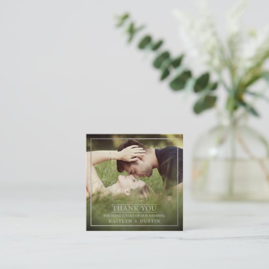 Modern Silver Foil Foto: Dank u Informatiekaartje (Staand voorkant)