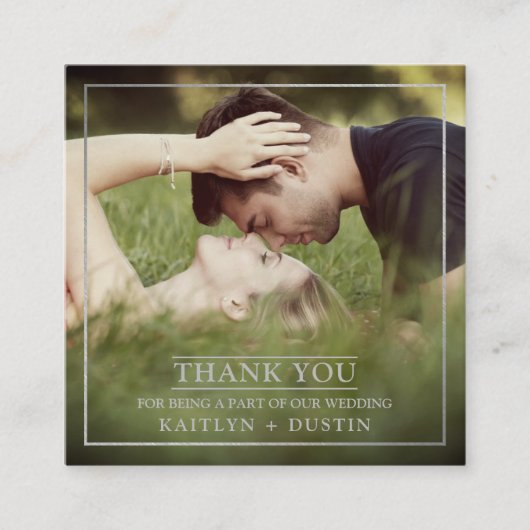 Modern Silver Foil Foto: Dank u Informatiekaartje (Voorkant)