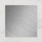 Modern Silver Foil Foto verandert de datum Informatiekaartje (Achterkant)