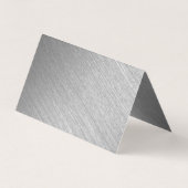 Modern Silver Foil Foto verandert de datumkaart Visitekaartje (Achterkant)