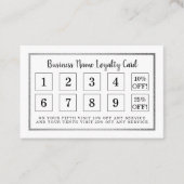Modern Silver Foil - Loyalty Kaart (Voorkant)