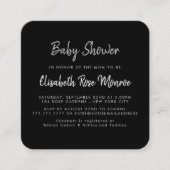 Modern Silver Foil & Script Baby shower Ticket (Voorkant)