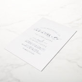 Modern Silver Foil Script | Fotobruiloft Folie Uitnodiging (Gedraaid)