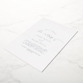 Modern Silver Foil Script Photo Wedding Folie Uitnodiging (Gedraaid)