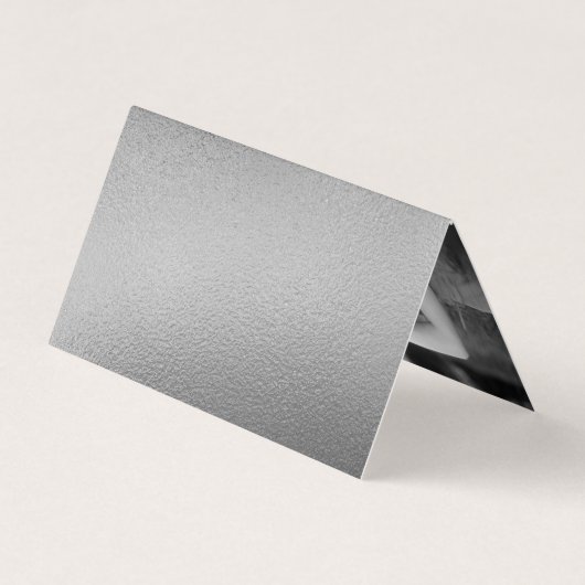 Modern Silver Foil Script Weddenschap Hartelijk da Visitekaartje (Achterkant)