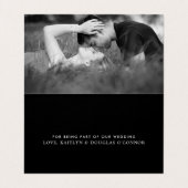 Modern Silver Foil Script Weddenschap Hartelijk da Visitekaartje (Binnenkant ongevouwen)