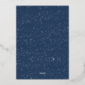 Modern Silver Foil Snowflake Photo Holiday Card Folie Feestdagenkaart (Achterkant)