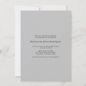 Modern Silver Foil Typografie Foto Afstuderen Aankondiging (Achterkant)