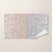 Modern Silver Glitter Bokeh Ombre Bad Handdoek (Handdoek)
