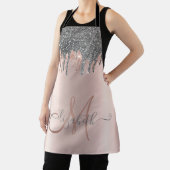 Modern Silver Glitter Drift Roos Gold Monogram Schort (Insitu)