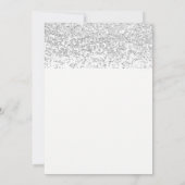 Modern Silver Glitter Elegant Sunflower Wedding Kaart (Achterkant)