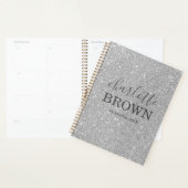 Modern Silver Glitter - Gepersonaliseerd Planner (Display)