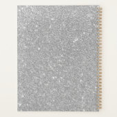 Modern Silver Glitter - Gepersonaliseerd Planner (Achterkant)