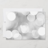 Modern Silver Glitter Liight Holiday Party Kaart (Achterkant)