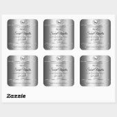 Modern Silver Glitter Monogram Product Labels Logo (Vel)