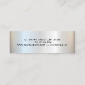 Modern Silver Glitter Ombre Elegant Faux Lashes Mini Visitekaartje (Achterkant)