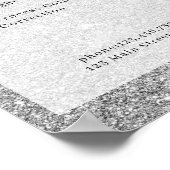 Modern Silver Glitter Salon Price List Poster (Hoek)