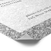 Modern Silver  Glitter Salon Price List Poster (Hoek)