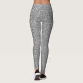 Modern Silver Glitter, stijlvol Leggings (Achterkant)