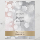 Modern Silver & Gold Beauty Salon Brochures (Voorkant)