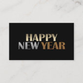Modern Silver & Gold, New Year's Eve Party Ticket Informatiekaartje (Voorkant)