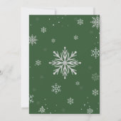 Modern Silver Green Magical Snowflake Baby Shower  Bedankkaart (Achterkant)