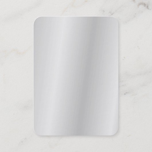 Modern Silver Grey Bold Minimalist Professional Visitekaartje (Achterkant)