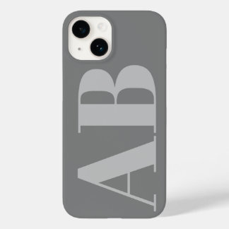 Modern Silver Grey initiaal minimal modern Case-Mate iPhone 14 Hoesje