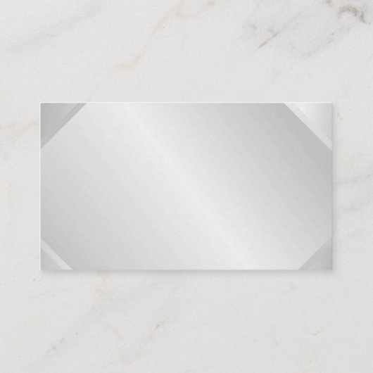 Modern Silver Grey Minimalist Simple Consultant Visitekaartje (Achterkant)