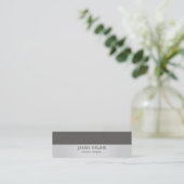 Modern Silver Grey Texture Interior Designer Mini Visitekaartje (Staand voorkant)