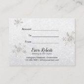 Modern Silver Holiday Salon Spa Cadeaubonnen Kortingskaartje (Achterkant)