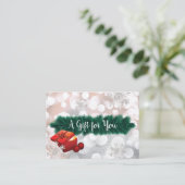 Modern Silver Holiday Salon Spa Cadeaubonnen Kortingskaartje (Staand voorkant)