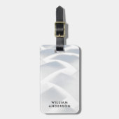 Modern Silver interwoven textile with a glossy Bagagelabel (Voorkant verticaal)