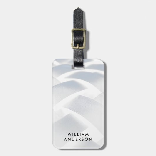 Modern Silver interwoven textile with a glossy Bagagelabel (Voorkant verticaal)