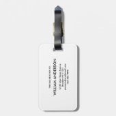 Modern Silver interwoven textile with a glossy Bagagelabel (Achterkant verticaal)