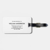 Modern Silver interwoven textile with a glossy Bagagelabel (Achterkant horizontaal)