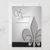 Modern Silver Jubileum Fleur de Lis Kaart (Voorkant)