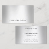 Modern Silver Kijk uit Professional Elegant Trendy Visitekaartje (Voorkant / Achterkant)